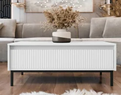 Best Mobilier - Girona - table basse - blanc - 100 cm Online