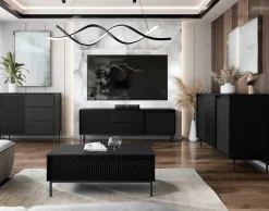 Best Mobilier - Girona - table basse - noir - 100 cm Hot