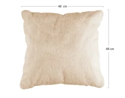 Best Mobilier - Joy - coussin - en fausse fourrure - 48x48 cm Outlet