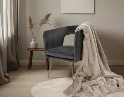 Best Mobilier Linge De Maison Et Coussins | - Joy - plaid - 150x200cm - en fausse fourrure