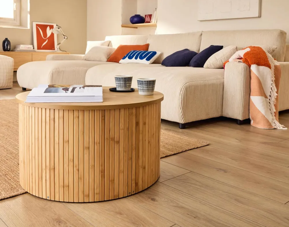 Best Mobilier - Kofu - table basse - bambou - 60 cm Discount