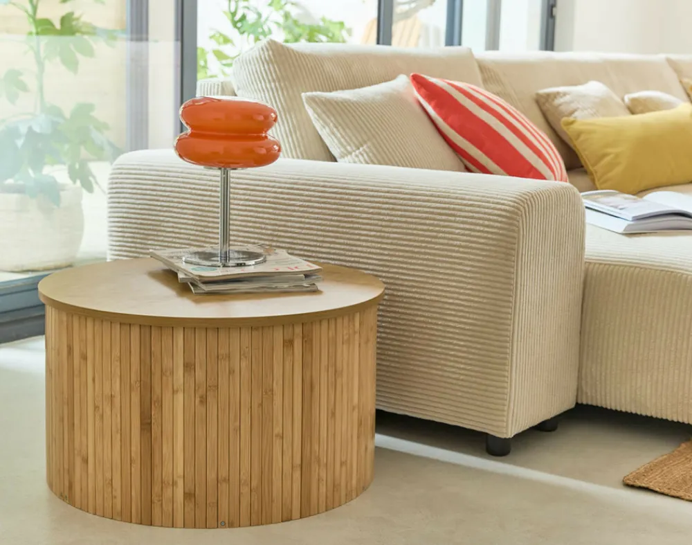 Best Mobilier - Kofu - table basse - bambou - 60 cm Discount