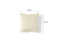 Best Mobilier - Oscar - coussin - en fausse fourrure - 40x40 cm New