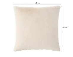 Best Mobilier - Oscar - coussin - en fausse fourrure - 60x60 cm Outlet