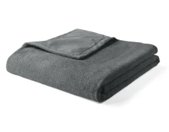 Best Mobilier - Paolo - plaid - 200x140 cm - en velours texturé et velours