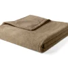 Best Mobilier - Paolo - plaid - 200x140 cm - en velours texturé et velours Best