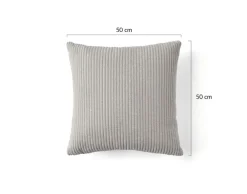 Best Mobilier - Selma - coussin - en velours côtelé - 50x50 cm Discount