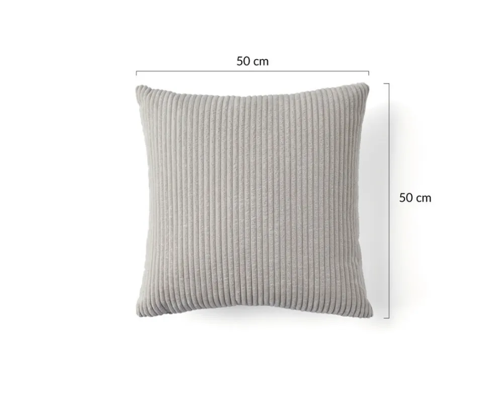 Best Mobilier - Selma - coussin - en velours côtelé - 50x50 cm Discount