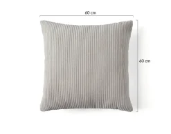 Best Mobilier - Selma - coussin - en velours côtelé - 60x60 cm Outlet