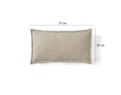 Best Mobilier - Stella - coussin - en velours côtelé - 32x57 cm Best
