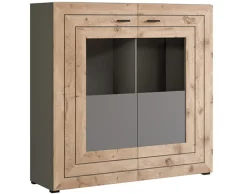 Best Mobilier Mobilier D'Intérieur | - Wexford - buffet haut - gris et effet bois - 120 cm