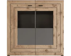 Best Mobilier Mobilier D'Intérieur | - Wexford - buffet haut - gris et effet bois - 120 cm