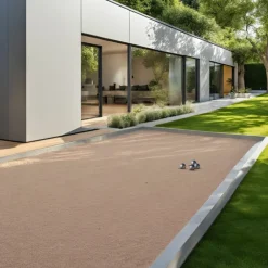 Big Bag Express Jeux D'Extérieur | - “le mini” pack terrain de pétanque rose 12m² (traverses + géotextile + gnt + sable à pétanque rose) - livraison premium