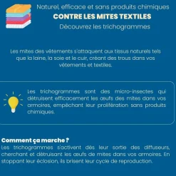 Biotop Traitement Et Pulvérisation | - Trichogrammes anti-mites des vêtements - 4 diffuseurs
