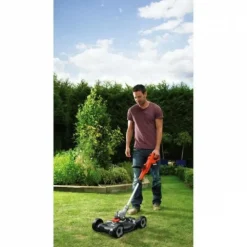 Black + Decker Tondeuses | - Tondeuse a gazon outil 3en1 sur batterie 18v 28cm de coupe black+decker stc1820cm - grande autonomie
