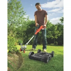 Black + Decker Tondeuses | - Tondeuse a gazon outil 3en1 sur batterie 18v 28cm de coupe black+decker stc1820cm - grande autonomie