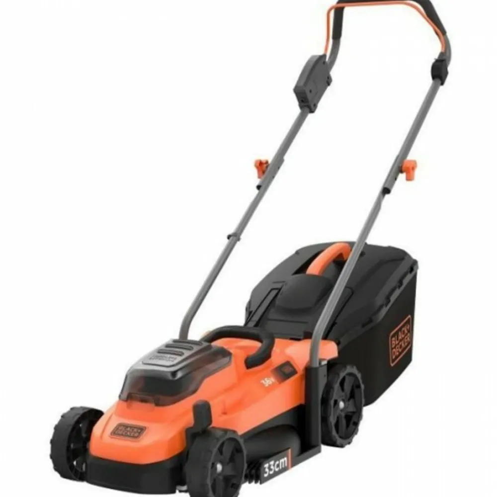 Black+Decker Tondeuses | - Tondeuse a gazon a gazon electrique sans fil 36v bcmw3336l1-qw - - coupe 33cm - batterie 2,5 ah - mulching