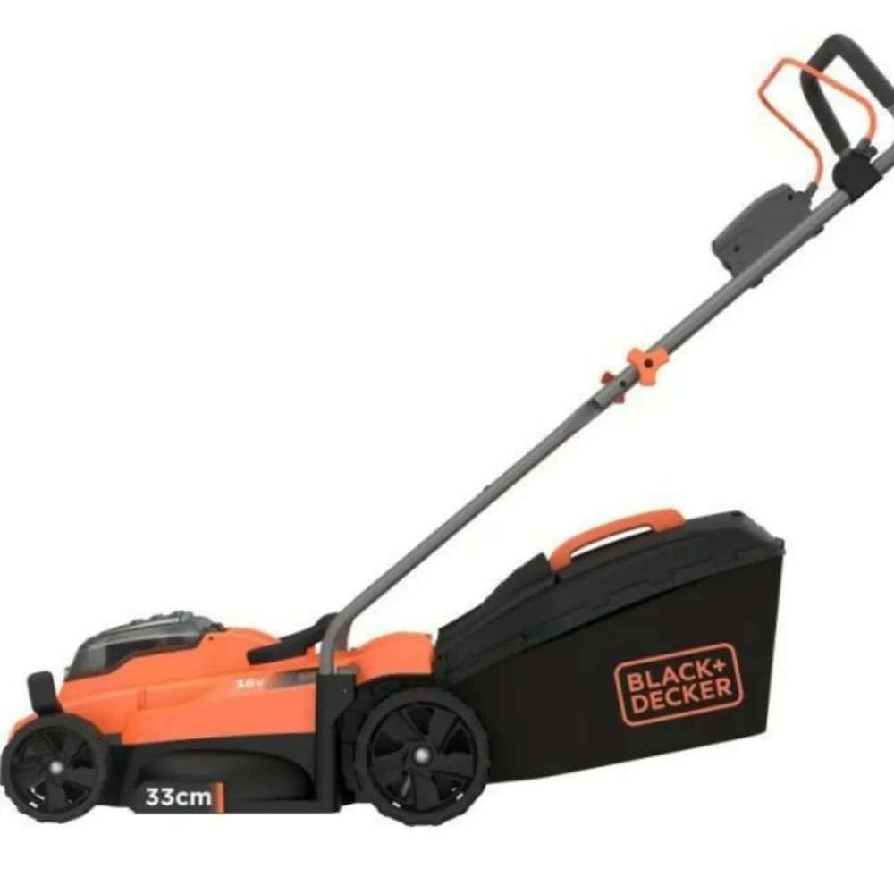 Black+Decker Tondeuses | - Tondeuse a gazon a gazon electrique sans fil 36v bcmw3336l1-qw - - coupe 33cm - batterie 2,5 ah - mulching