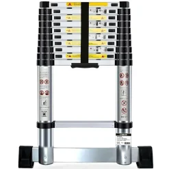 Bm Tools - Échelle télescopique 3,8m en alu avec stabilisateur - charge 150kg pliable extensible unique droite multi-fonction Online