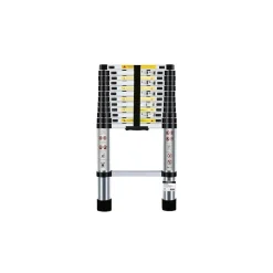 Bm Tools - Échelle télescopique 3,8m en acier inoxydable, charge 150kg pliable extensible unique droite multi-fonction, bricolage Outlet