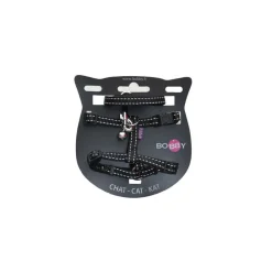 Bobby Colliers Et Laisses Pour Chats | - Pack Safe pour chat : harnais et laisse nylon noir