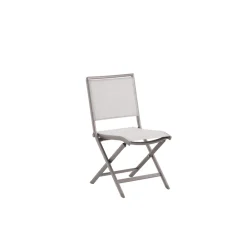Brighton Tables Et Chaises De Jardin | - Chaise de jardin pliante ARIA stucture aluminium écru