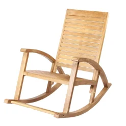 Brighton Tables Et Chaises De Jardin|Salons De Jardin | - Fauteuil d'extérieur à bascule MAYA en bois d'acacia - 115x66x97 cm