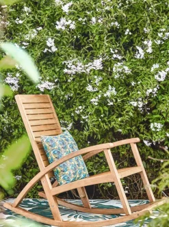 Brighton Tables Et Chaises De Jardin|Salons De Jardin | - Fauteuil d'extérieur à bascule MAYA en bois d'acacia - 115x66x97 cm