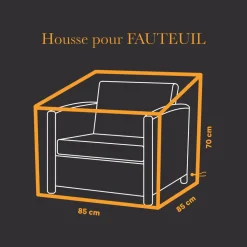 Brighton - House pour fauteuil de jardin en polyester anthracite - 85x85x70 cm Hot