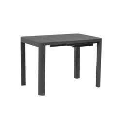 Brighton - Table de jardin à rallonge VOLUTE, anthracite - 106,5/143,5x70x75cm