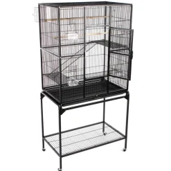 NA Cages, Volières Et Accessoires|Cages Et Accessoires | Cage bubu XL : Anthracite Hauteur 160 cm