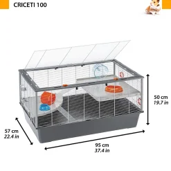 NA Cage à hamsters ferplast criceti 100 spacieuse accessoirisée robuste plusieurs niveaux New
