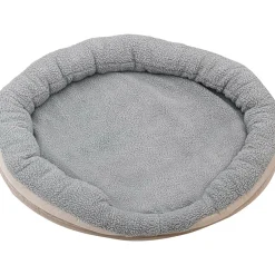 Camry - Panier pour chiens et chats électrique chauffant - cr7431, rond 76 x 58 cm, laine synthétique douce, 18 w, blanc/marron Online