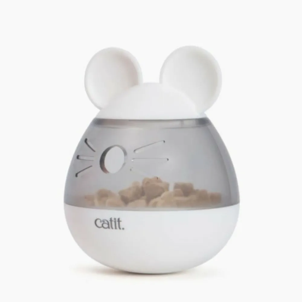 Cat It Gamelles Et Autres Accessoires | - Distributeur de friandises pour chat - catit - pixi - design oreilles de souris - blanc