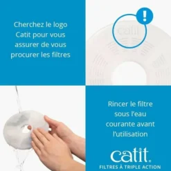 Cat It - Filtre - catit - triple action - pack de 12 - eau propre - prévention maladies urinaires Outlet