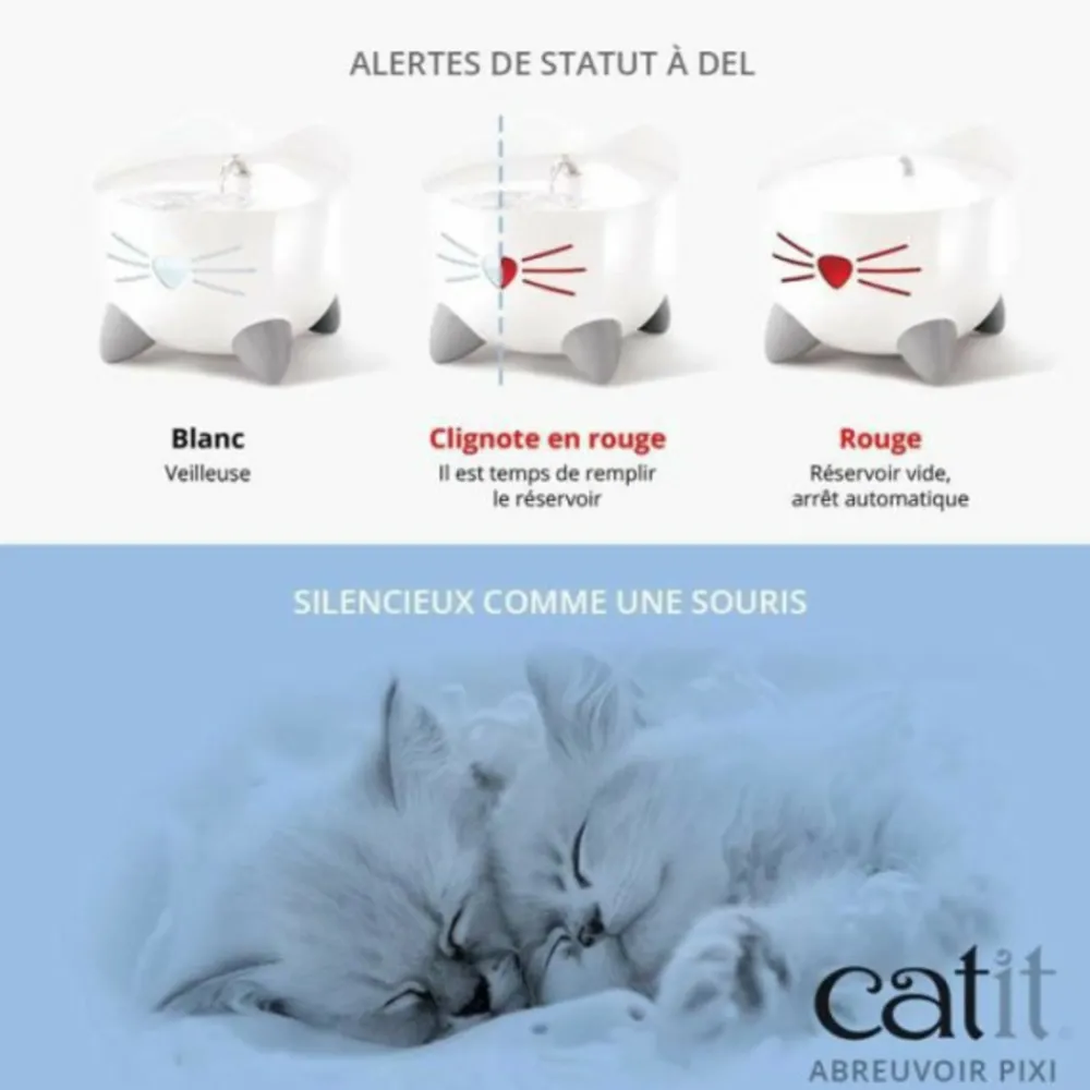 Cat It Gamelles Et Autres Accessoires | - Fontaine a eau automatique pour chat - 2,5 l - bleu