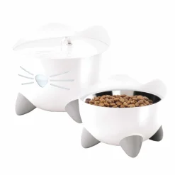 Cat it Gamelles Et Autres Accessoires | - Fontaine à eau combo kit 2L-200ml-20x20x17cm blanc