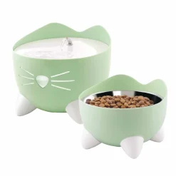 Cat it - Fontaine à eau combo kit pour chat 2L-200ml-20x20x17cm vert Online