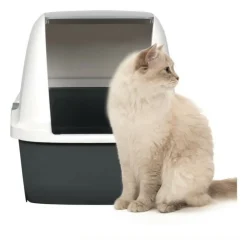 Cat It Hygiène Et Soins | - Maison de toilette bac a litiere pour chat - catit - airsift regular - systeme de filtration intégré - l. 57 x l. 39 x h. 46,5