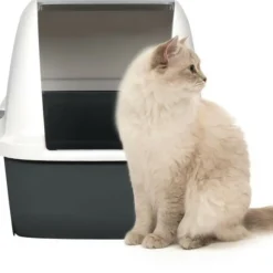 Cat It Paniers, Transports Et Chatières | - Maison de toilette bac a litiere pour chat - catit - airsift regular - systeme de filtration intégré - l. 57 x l. 39 x h. 46,5