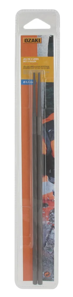 Centrale Brico - Jeu de 2 limes pour affutage chaine 3/8" et 404" - ø: 5,5mm Hot