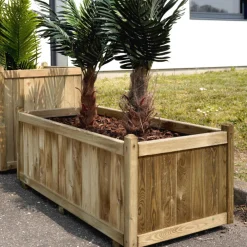 Cerland Pots, Jardinières Et Carrés Potagers | - Bac à fleurs en bois vendome 220 l -120 x 60 x h50 cm