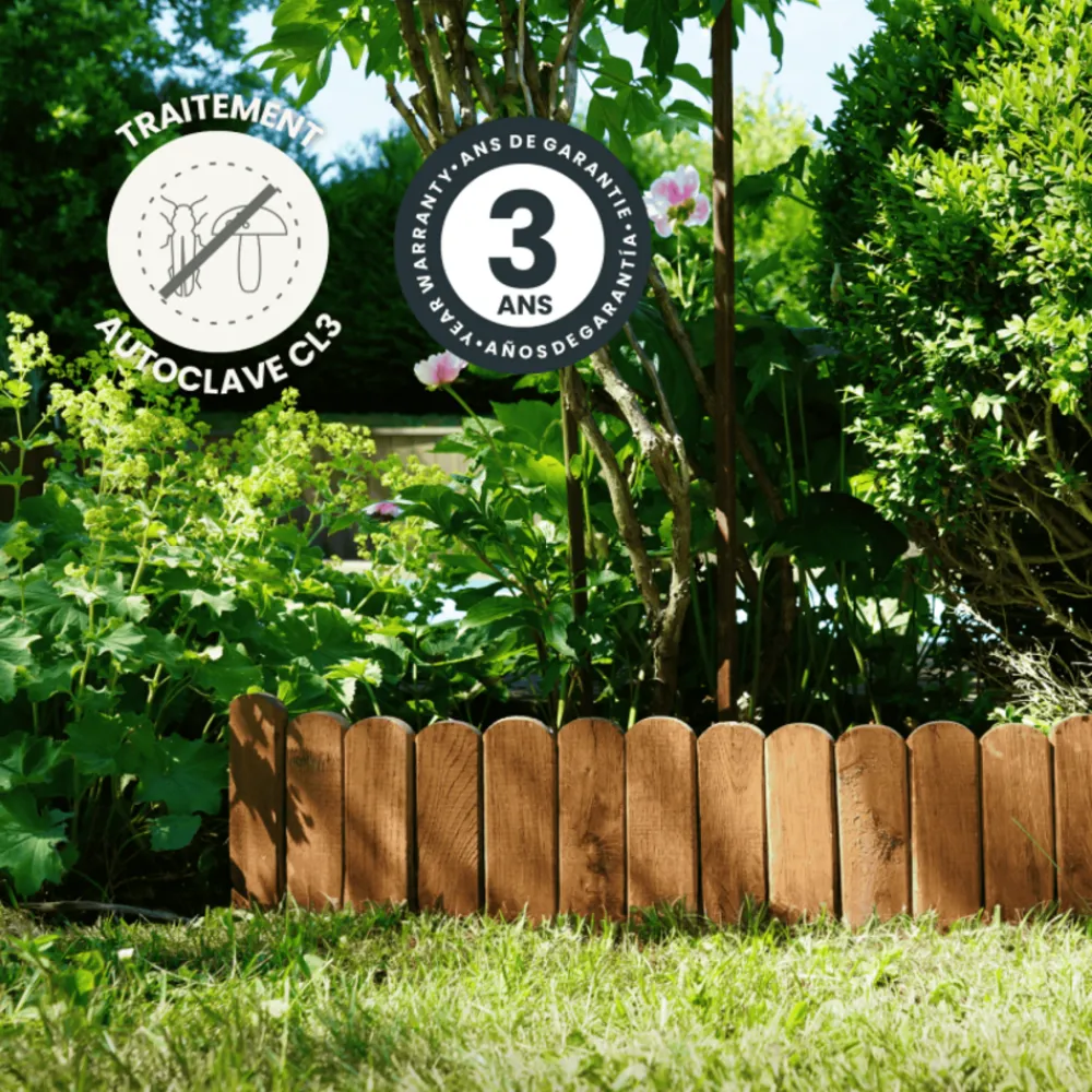 Cerland - Bordure de jardin en chêne - oak - 114 x 15 cm Clearance