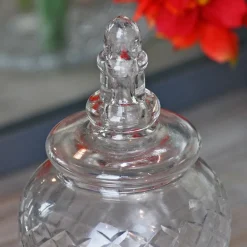 Chehoma Vases Et Coupes | - Bocal sur base verre diamant 21x10cm