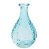 Chehoma - Vase liseron bleu verre 15x9x9cm Discount