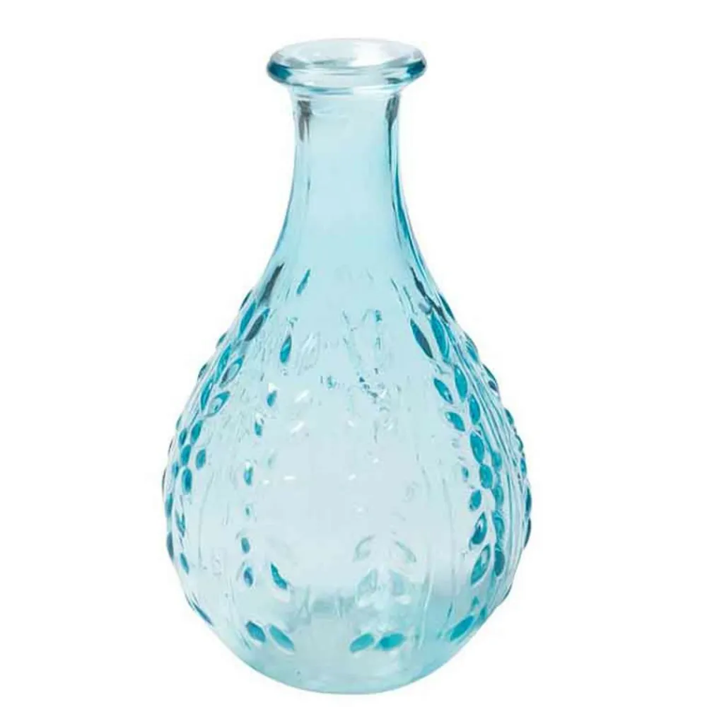 Chehoma - Vase liseron bleu verre 15x9x9cm Discount