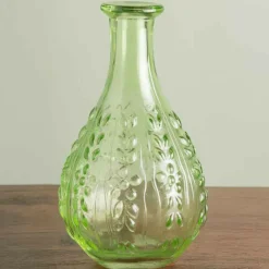 Chehoma Vases Et Coupes | - Vase liseron vert verre15x9x9cm