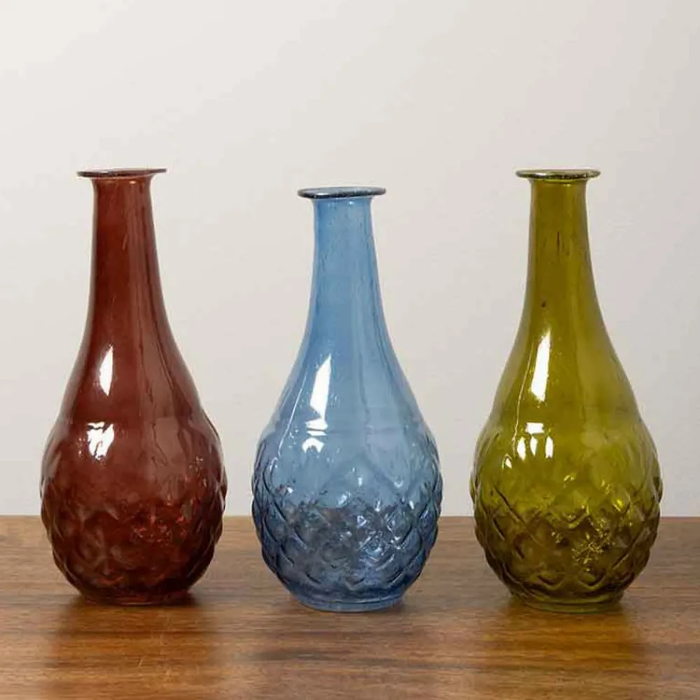 Chehoma - Vase ocean bleu verre 18x8x8cm Clearance