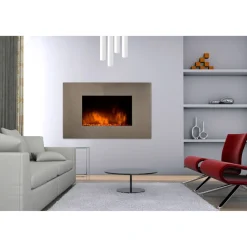 NA Bois Et Accessoires De Cheminées | Chemin'arte cheminée électrique 2000w avec télécommande - pure inox
