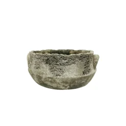 Chemin De Campagne - ~ coupe ronde "antique" en béton gris vieilli ø25.5 x 12 cm Online